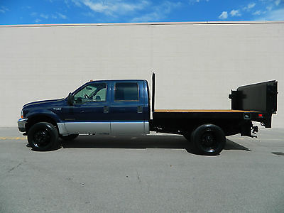 Ford : F-450 XL **LOW MILES** 2002 F450 CREW 4X4 DUALLY FLATBED/LIFT GATE 7.3 POWERSTROKE DIESEL