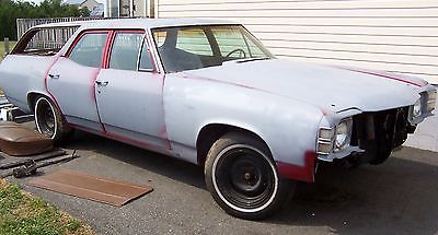 Chevrolet : Chevelle 1971 malibu station wagon project car concours chevelle parts 71 cowl induction