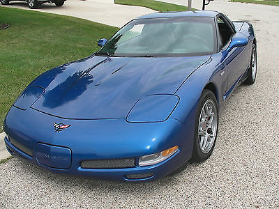 Chevrolet : Corvette Z06 Coupe 2-Door 2002 corvette z 06 coupe blue black leather low miles like new 405 hp ls 6