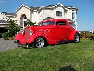 Ford : Other Coupe 1934 ford 3 window coupe multi show car winner 300 miles rebuilt 383 stroker