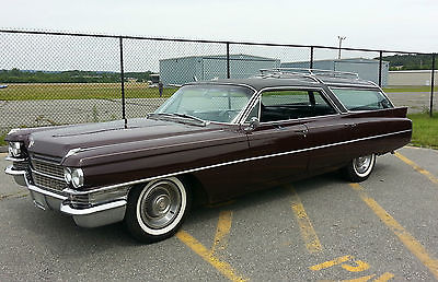 Cadillac : Other Custom  1963 cadillac vista wagon custom classic antique original maroon excellent mint
