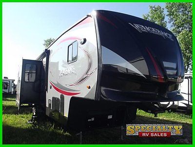 2015 New Vengeance Fifth Wheel Toy Hauler 378V Party Deck Generator Fireplace