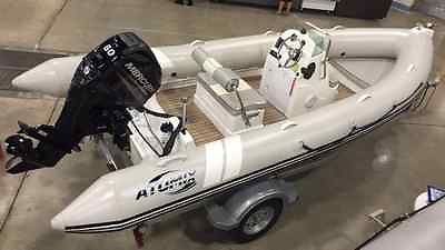 2015 ATOMIX INFLATABLE 17' RIB FACTORY DEMO - LIKE NEW ! JL AUDIO ~ TRAILER
