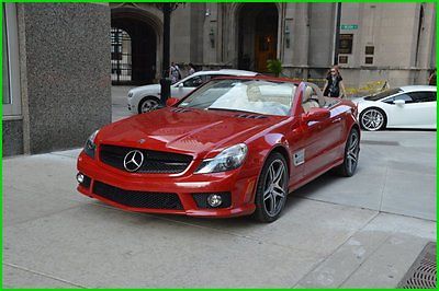 Mercedes-Benz : SL-Class 2009 Mercedes SL63 AMG Beautiful Mars Red! Carbon! 2009 sl 63 amg used 6.2 l v 8 32 v automatic rwd convertible premium