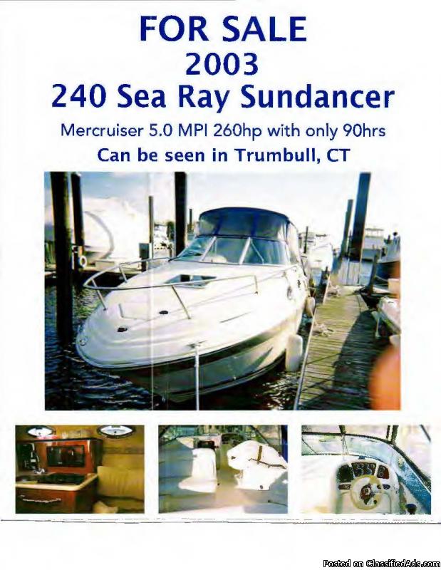 FOR SALE 2003 - 240 SEA RAY SUNDANCER