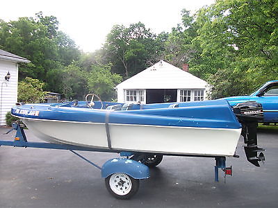 1958 cutter 15ft with 1987 9.9 mercury short shaft fish finder tee nee trailer