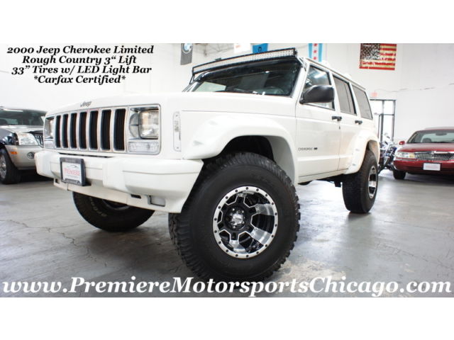 Jeep : Cherokee Limited 2000 cherokee limited 4 wd carfax certified 1 owner 3 lift 33 tires led light