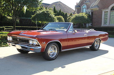 Chevrolet : Chevelle SS Fully Restored, Highly Optioned Convertible! True SS 138, Chevy 396ci V8 Engine!