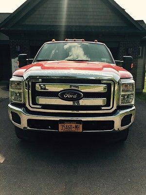 Ford : F-350 Ford F350 FX4 Red With Western Plow only 10,560 miles