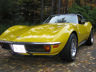 Chevrolet : Corvette black 1972 corvette convertible low miles automatic zz 4 engine