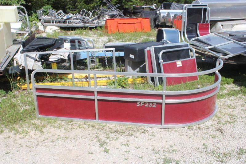 RED PONTOON BOAT RAILING SECTIONS, 1