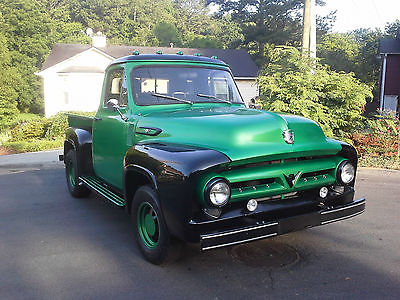 Ford : F-100 Green and Black 1953 ford f 100 short bed pick up