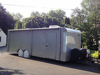Track Ready 24' X 8.5' Superior Condition Car Trailer A/C, Tools to Coffee Maker