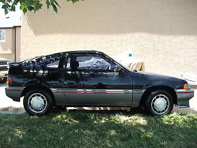 Honda : CRX SI Honda CRX Si 1985 Sunroof CD Spoiler Alloy Wheels 85 Black 5 Speed Manual Civic