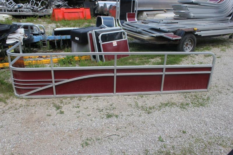 RED PONTOON BOAT RAILING SECTIONS