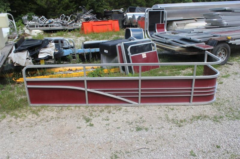 RED PONTOON BOAT RAILING SECTIONS, 3