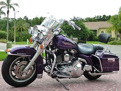 Harley-Davidson : Touring 2000 road king customized bagger rare plum crazy lots of chrome