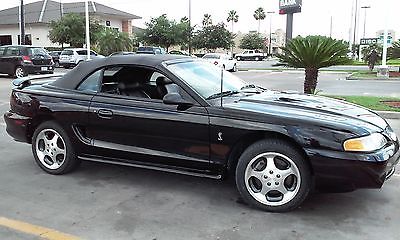 Ford : Mustang SVT Cobra Convertible 2-Door 1997 cobra convertible black original owner 9650 miles excellent condition