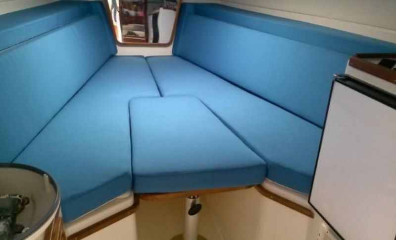 We can replace the old fabric on your boat cushions