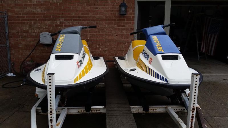 91 & 92 Bombardier Seadoo plus trailer