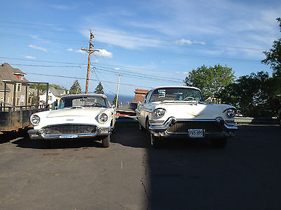 Cadillac : DeVille White 4 door hard top 57 cadillac white deville 4 door