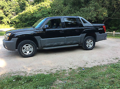 Chevrolet : Avalanche 4X4 2002 chevy avalanche 1500 4 x 4 z 71 black on black leather sun roof look