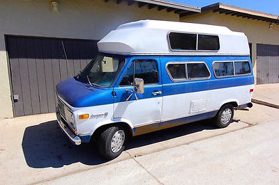 Chevrolet : G20 Van BLUE AND WHITE 1975 chevrolet chevy conversion van runs great smog exempt in ca