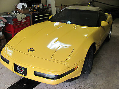 Chevrolet : Corvette 1991 yellow corvette convertible no reserve