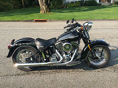 Harley-Davidson : Softail 2005 harley davidson springer classic black with factory special blacked out