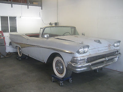 Ford : Fairlane FAIRLANE 1958 ford retractable needs floors parts car included