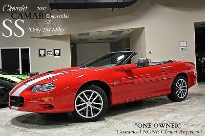 Chevrolet : Camaro 2dr Convertible 2002 chevrolet camaro z 28 ss 35 th anniversary rally red only 254 miles showcar