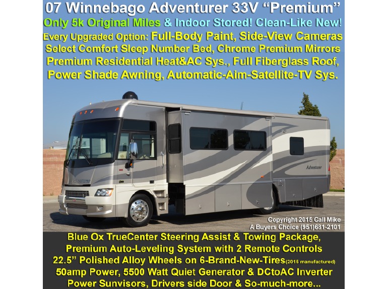 2007 Winnebago Adventurer 33V
