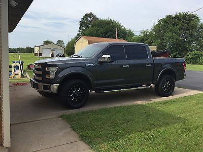 Ford : F-150 Lariat Crew Cab Pickup 4-Door 2015 ford f 150 4 x 4 supercrew 5.0 l v 8 ffv engine ele 6 speed auto w tow mod