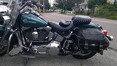 Harley-Davidson : Softail SUEDE GREEN HERITAGE SOFTAIL,VANCE&HINES LONGSHOT MUCH MORE.