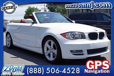 BMW : 1-Series 128i EVERY OPTION! White on Red 6 Speed 62k mi 08 BMW 128i Convertible Navigation WR