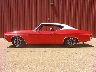 Chevrolet : Chevelle SS 1969 red ss restored 396 bbc auto trans mint condition no rust classic tx