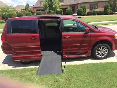 Dodge : Caravan Handicap wheelchair accessible van 2014 cherry red handicap wheelchair accessible van side entry