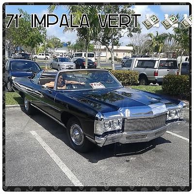 Chevrolet : Impala IMPALA CONVERTIBLE 1971 chevy impala caprice convertible vert donk new paint top interior chrome