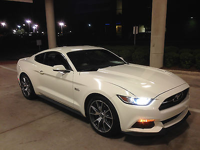 Ford : Mustang GT Premium Coupe 2-Door 2015 ford mustang gt 50 th anniversary 368 wimbledon white