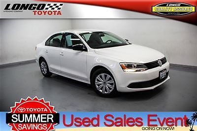 Volkswagen : Jetta 4dr Automatic S 4 dr automatic s low miles sedan automatic gasoline 2.0 l 4 cyl candy white