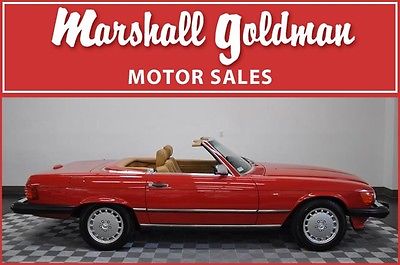 Mercedes-Benz : SL-Class 560SL 1989 mercedes benz 560 sl signal red palomino leather hard top books 8800 miles