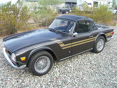 Triumph : TR-6 TR6 NICE DRIVER! 4-speed Tonneau cover NEW TOP Strombergs WIRE Knock-Offs CLEAN!