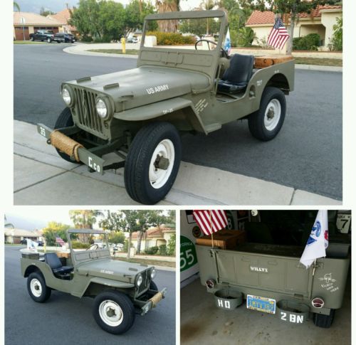 Willys MB Willys WWII Jeep MB Tub Made Into A M38 W/ T90 Trans F-Head Engine Runs So Cal