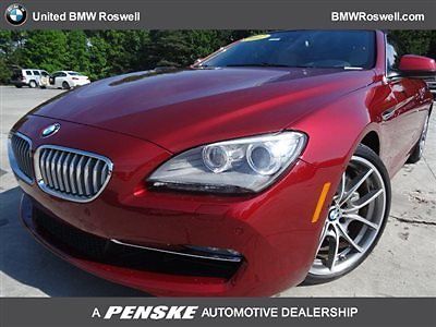 BMW : 6-Series 650i 650 i 6 series low miles 2 dr convertible automatic gasoline 4.4 l 8 cyl red