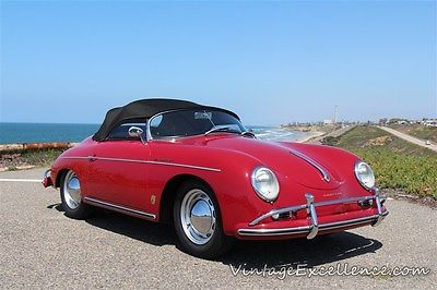 Porsche : 356 Speedster T1 beehive tail lights, USA bumpers Texas California car major service completed