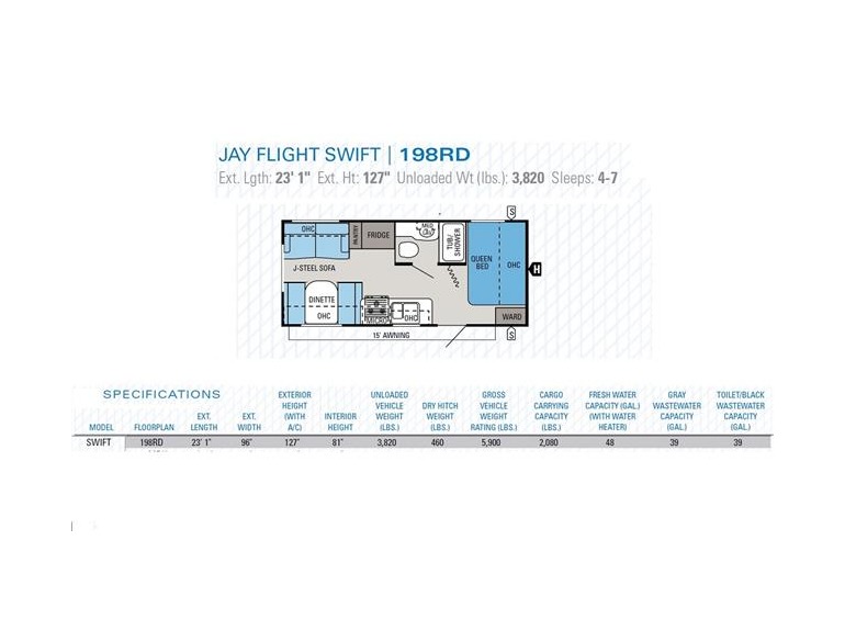 2014 Jayco JAY FLIGHT SWIFT 198RD