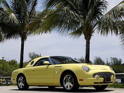 Ford : Thunderbird Base Convertible 2-Door 2002 ford thunderbird convertible w hardtop chrome wheels premium 33 000 miles