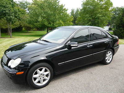 Mercedes-Benz : C-Class C240 2003 mercedes benz c 240 sedan c class w 2.6 l v 6 engine black tan beautiful