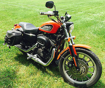 Harley-Davidson : Sportster 2006 harley davidson sportster 883 r on big frame orange black mint condition