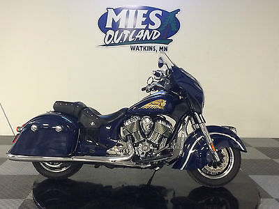 Indian : Chieftain 2014 new indian chieftain executive demo springfield blue factory warranty